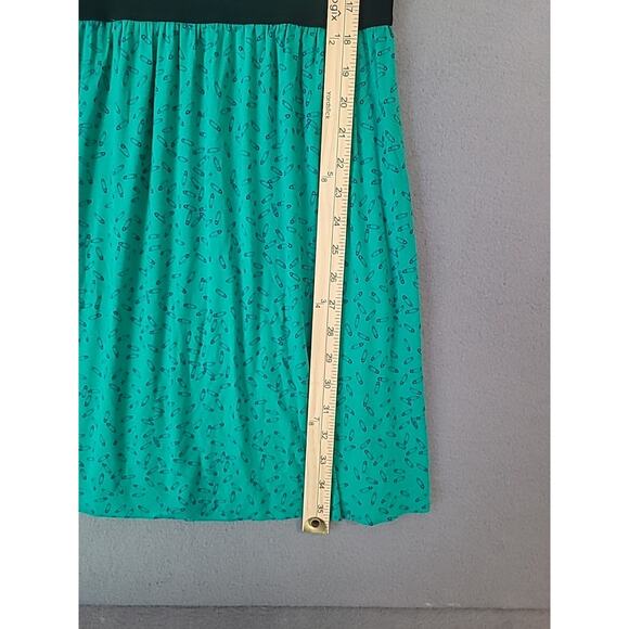 Lilly Pulitzer Laney Pin Up Dress Green Blue Knit Elastic Waist Size S GUC - Picture 9 of 9